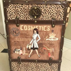 Nicole Lee Leopard luggage